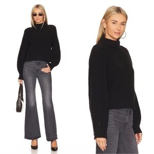 L'Academie Raylee Turtleneck Sweater in Black Size L